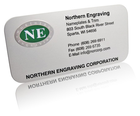 metal business card | Northern Engraving