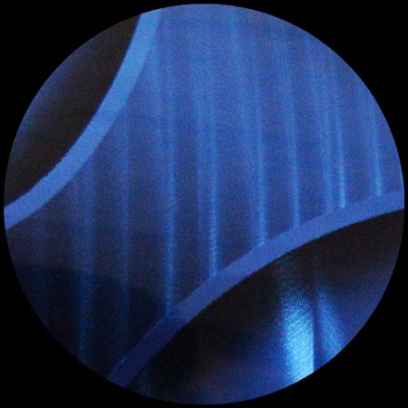blue mechanical aluminum finish