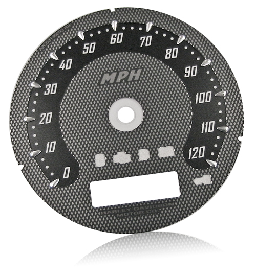 Harley Davidson knuled finish on gauge