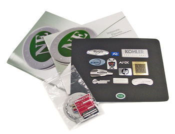 metal nameplate and label sample lit | Northern Engraving