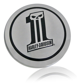 silver Harley Davidson 1 skull cover