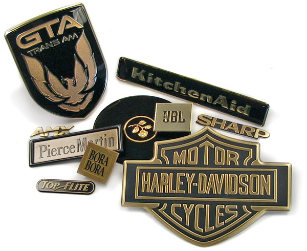 black and gold nameplates