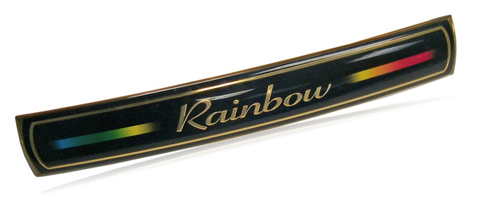 Rainbow vacuum nameplate