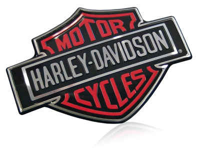 aluminum Harley Davidson badge