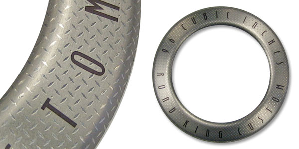silver aluminum treadplate finish