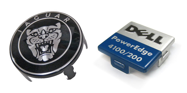 tabbed metal badges