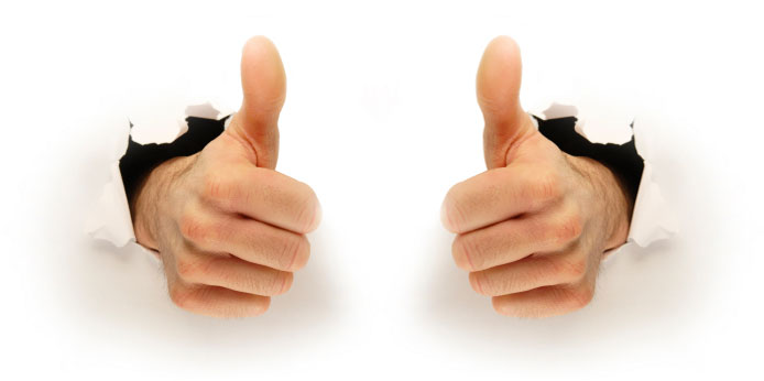 lady thumbs up reply. reply