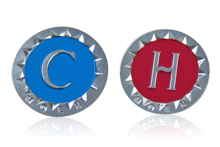 moen hot and cold nameplates