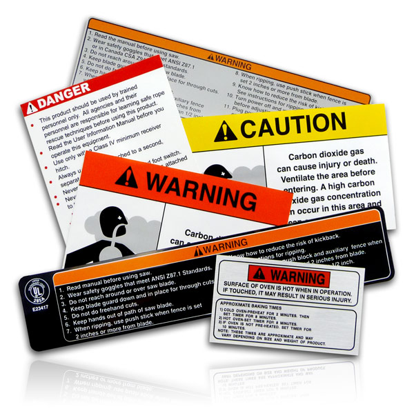Warning Labels Plastic Group