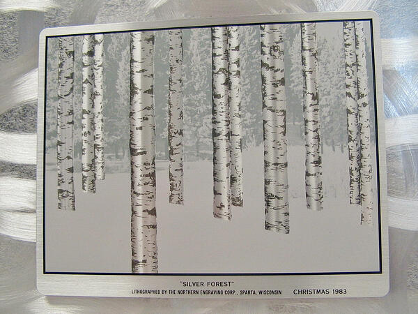 1983 Holiday Card showing engine stripe decoration on aluminum