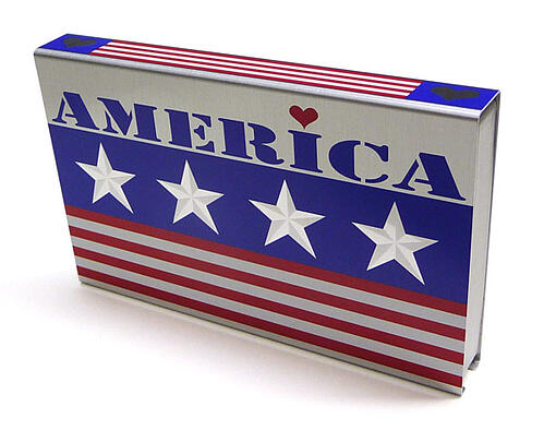 aluminum america matchbox cover