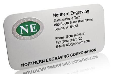 aluminum business card