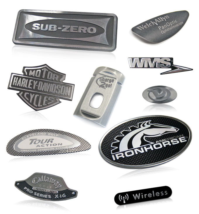 10 diamond cut nameplates