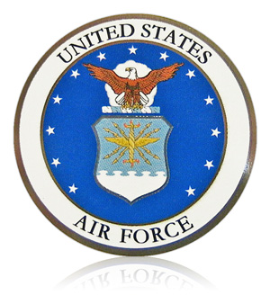 air force aluminum military emblem