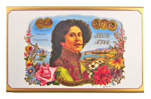 lady cigar matchbox front