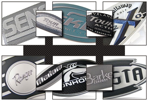 textured aluminum nameplates