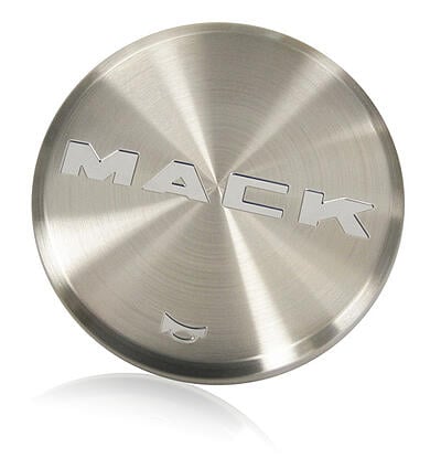 MACK truck horn emblem, spun aluminum badge
