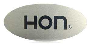 HON furniture aluminum nameplate