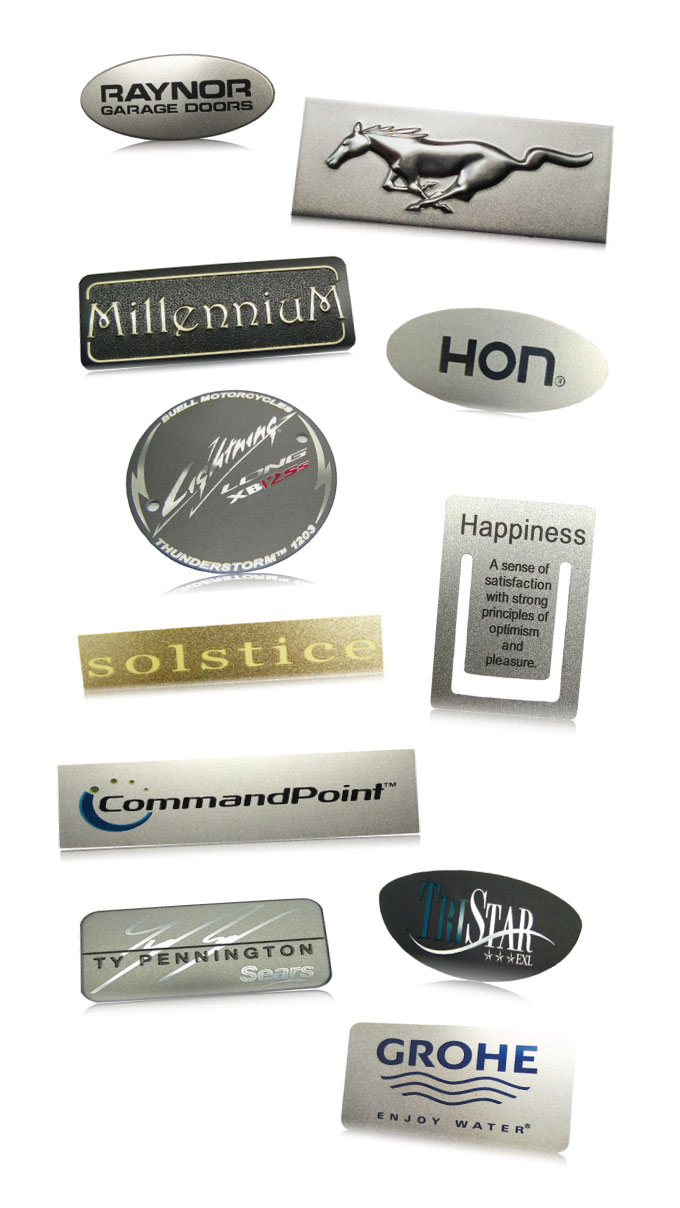 beadblast aluminum nameplate finishes