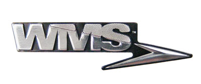 WMS beveled aluminum logo