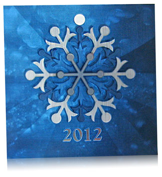 blue holiday card