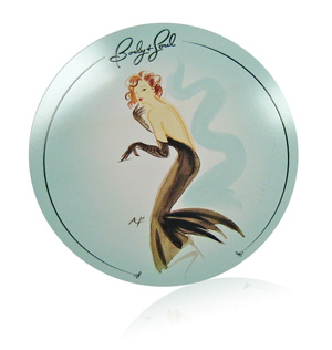 Body and Soul cosmetic compact insert printed graphics on aluminum