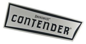 Brunswick Contender aluminum nameplate