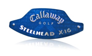 callaway x-16 blue nameplate