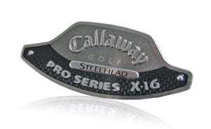 callaway pro series x-16 carbon fiber aluminum finish nameplate