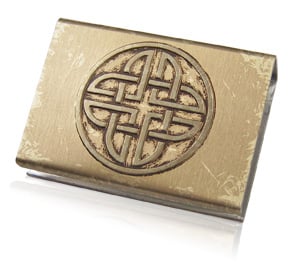 celtic matchbox | distressed aluminum finish