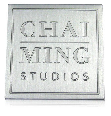 deep etch aluminum furniture label, two tone aluminum nameplate