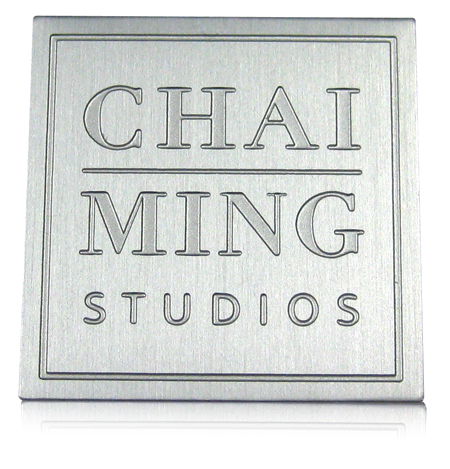 deep etch aluminum nameplate, brushed aluminum two-tone nameplate
