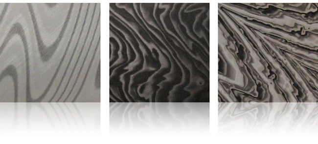 damascus steel aluminum finishes