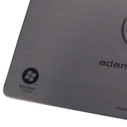 rolled aluminum edge | DELL adamo laptop nameplate