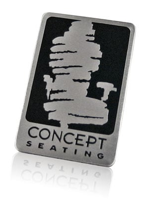 concept seating etch and fill nameplate