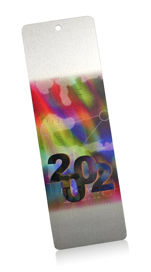 full color aluminum bookmark