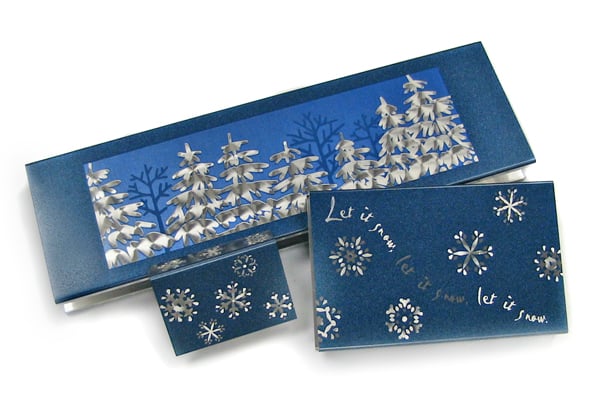 snowman and snowflake metal matchbox grips