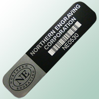 laser etched barcode label