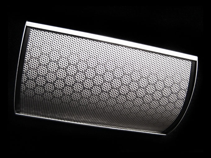 layered honeycomb aluminum finish