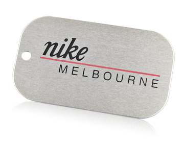 aluminum Nike tag