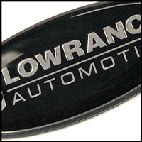 lowrance automotive domed label