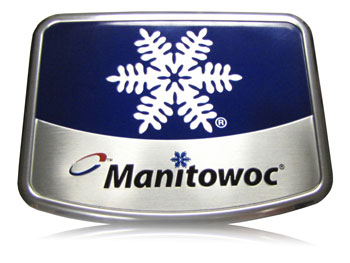 Manitowac nameplate metal