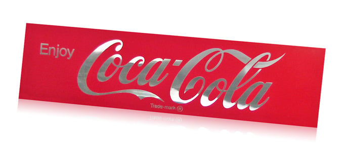 Coca-Cola aluminum sign