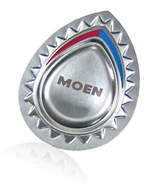 moen faceted emboss aluminum nameplate