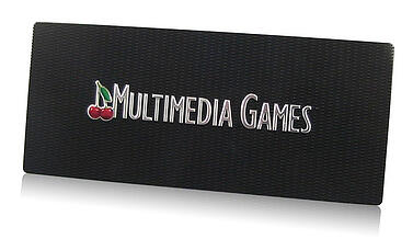 embossed aluminum nameplate with custom pattern background