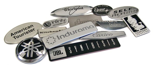 screened aluminum nameplates