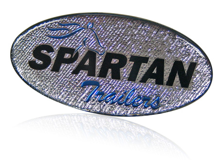 Spartan Trailer domed label