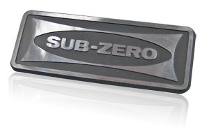 Sub-Zero diamond cut nameplate