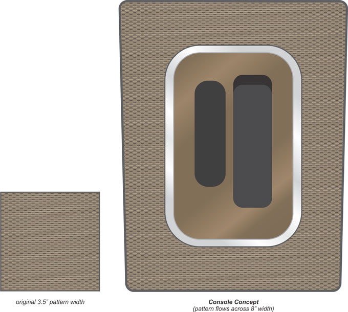 organic technical aluminum console concept