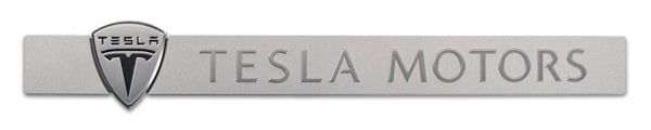 metal nameplate | TESLA MOTORS